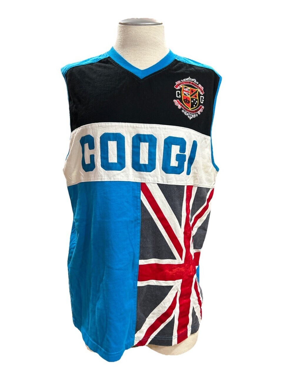 Coogi Mens Tank Top XL Multicolor Sleeveless Shirt V Neck